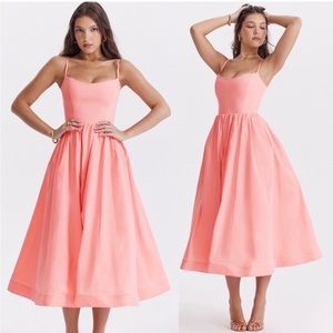 HOUSE OF CB 'Lolita' Apricot Corset Sundress NWOT size XS